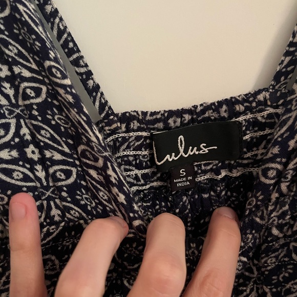 Lulus smocked tie shoulder bohemian maxi dress - Picture 7 of 7